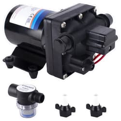 BOINE 4008-101-E65 12V Diaphragm Pump Water Pump 12V DC 3.0GPM 55PSI Water Diaphragm Pressure Pump, Self-Priming Pump Compatible with RVs, Ships, Yachts, and Boats