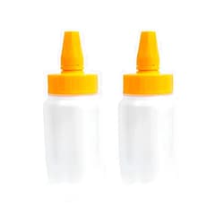 ZAYOIZY 2pcs Empty Honey Jars Squeeze Bottles Plastic Honey Dispenser with Lids Refillable Condiment Container for Maple Syrup, Ketchup, Mustard, Salad Dressing