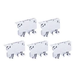 MECCANIXITY DIN Rail Mount Fuse Holder Terminal Blocks Grey ASK1/EN LD 220V Pack of 5