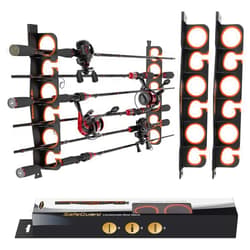 KastKing SafeGuard Fishing Rod Holder for Garage, Wall or Ceiling Mounted Fishing Rod Rack Storage Organizer, Fishing Pole Holder Holds 6 Rods or Combos in Less Than 18 Inches