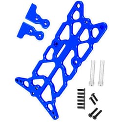 RCMYou RC Aluminum Upper Chassis Upgrades Part for 1/10 Bandit 2wd VXL Rustler 2wd VXL,Aluminum Alloy Upper Chassis Hop Ups,Navy Blue