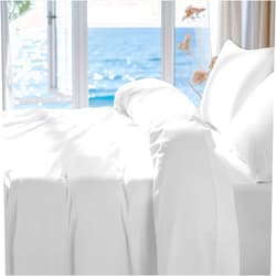 SONORO KATE 100% Egyptian Cotton Sheets - 1000 Thread Count,Soft & Breathable Luxury Hotel Sateen Weave Bed Sheets Set, Fits 16