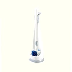 Unger No-Drip Toilet Brush Set, Flexible Neck Scrubber with Portable Carrying Caddy Holder, Discreet Bathroom Cleaning Supplies, Scrub Tough Stains with Non-Scratch Bristles