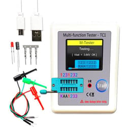 SYWAN Multi-Function Tester, 3.5 inch Colorful Display Pocketable Multifunctional TFT Backlight Transistor LCR-TC1 Tester for Diode Triode Capacitor Resistor Transistor LCR ESR NPN PNP MOSFET LW21