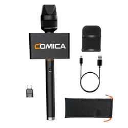 COMICA Revo S Wireless Handheld Microphone, Professional Handheld Interview Mic for iPhone16 15, Android Phones Laptops PC with USB-C Plug, Reporter Mic for Content Creators, Interviews, Reporting