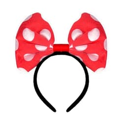 Products4ushop Mice Mouse Ears Headbands, Solid Black with Bows Headbands: M4