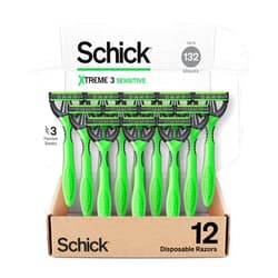 Schick Xtreme 3 Original Razor — Disposable Head Razor for Sensitive Skin, 12 Count