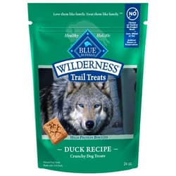 Blue Buffalo Wilderness Trail Treats High Protein Grain Free Dog Biscuits Crunchy Dog Treats, Duck Recipe, 24-oz Bag