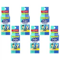 Orajel Baby Non-Medicated Cooling Gel Day & Night 0.18 Ounce (6 Pack)