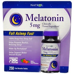 Natrol Melatonin 5 Mg, 250 Fast Dissolve Tablets Strawberry Flavor