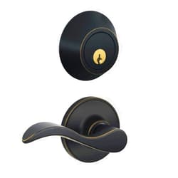 Schlage JC60 V SEV 716 Single Cylinder Keyed Entry Lock Deadbolt, Aged Bronze