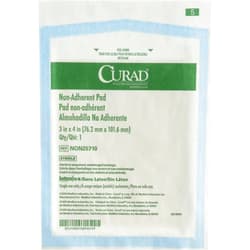 Curad Sterile Non-Adherent Pads (Pack of 100) for gentle wound dressing and absorption without sticking