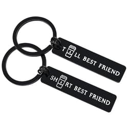 Xyqcy Tall and Short Best friend Matching Keychain Set for Best Friend Friendship Jewelry for Women Men BFF Sister Graduation Gifts Birthday Christmas Gifts Jewelry, 2pcs