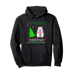 Ugly Christmas Quokka Gifts Quokka Xmas Tree Lighting Ugly Christmas Sweater Pullover Hoodie
