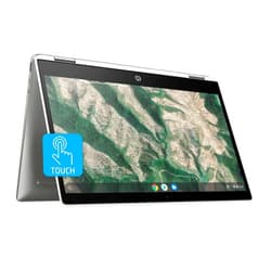 HP Chromebook x360 14-inch HD Touchscreen Laptop, Intel Celeron N4000, 4 GB RAM, 32 GB eMMC, Chrome (14b-ca0010nr, Ceramic White/Mineral Silver)