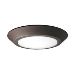 NUVO 62/1163 One Light Flush Mount, 7 in (Diameter), Mahogany Bronze