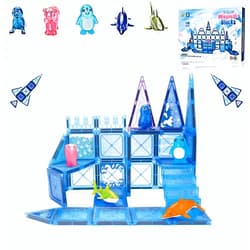 GAINMINI 3D Magnetic Building Blocks Toy Set 40/71/110 PCS Ocean Transparent Geometric Shapes in 5 Different Animals for Kids, Toddlers, Boys and Girls (3+ Years Old)