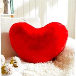EastTree Heart Pillows, Red Heart Shaped Pillows, Ultra Soft Extra-Large Fluffy Pillows, Love Throw Pillows Gifts, Women Girls Living Room Decor 15x18 Inch