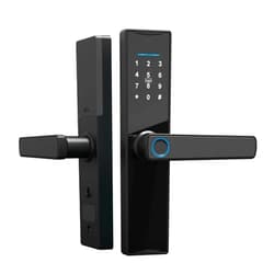 Swokely WiFi Smart Lock, Tuya Smart Fingerprint Lock, Door Lock Keypad, Door Lock with Handle Fingerprint Electronic Deadbolt, Smart Door Lock Compatible with Tuya APP for 38-55mm Thickness Home Door