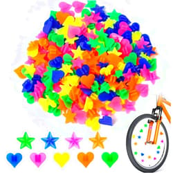 Bremorou 216 Pieces Bicycle Spoke Beads Colorful Plastic Round Bicycle Clip Beads Spoke for Kids Bike Accessories Vibrant Bike Wheel Spokes Decorations Accessories for Kids Girls and Boys