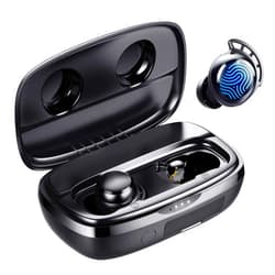 Tribit Wireless Earbuds, 110H Playtime Bluetooth 5.3 IPX8 Waterproof Touch Control True Wireless Bluetooth Earbuds with Mic Earphones in-Ear Deep Bass Built-in Mic Bluetooth Headphones, FlyBuds 3