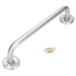 KOTARBAU® Bath Handle 200mm Silver Holder Bath Handle Shower Handle Wall Mount Wall Mount Grab Bar for Seniors Bathroom Bath Aid