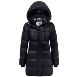 wantdo Women's Hooded Winter Coats Warm Puffer Parka Jacket Long Quilted Thicken Jacket