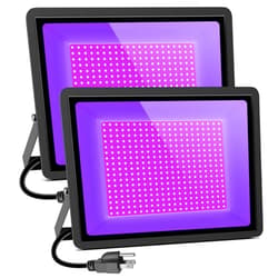 ACenz Black Lights 500W LED Black Flood Light with Plug(6ft Cable) IP66 Waterproof LED Black Light Neon Glow for Party, Halloween, Fluorescent Poster, Body Paint