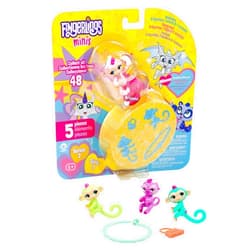 WowWee Fingerlings Minis - Series 2-5 Piece Blister - 3 Figures Plus Bonus Bracelet & Charm, Multicolor