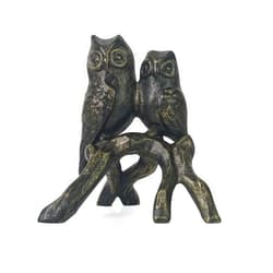 DreamsEden Owl Figurines Statue Home Decor, Cast Iron Cute Decorative Accents for Table or Shelf, Gifts for Bird Animal Lovers