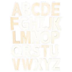 Bright Creations 36 Pieces Unfinished Wooden Alphabet Letters for Crafts, 2 Extra Sets of Vowels AEIOU (6 Inches)