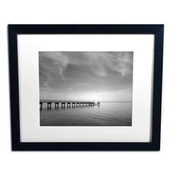 Trademark Fine Art MFG0016-B1620MF End of The Pier by PIPA Fine Art, White Matte, Black Frame 16x20-Inch, 16x20