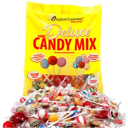 Partypom ORIGINAL GOURMET Deluxe Hard Candy Mix, 50 Count-18 Oz - Lollipop and Candy Mix Variety Pack with Assorted Flavors - Individually Wrapped Party Mix Candy for Kids Birthday, Goodie Bags, Piñata