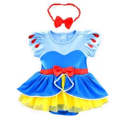 MYRISAM Christmas Costumes for Baby Toddler Girls Snow White Mermaid Princess Birthday Bodysuit Romper Tutu Dress w/Headband