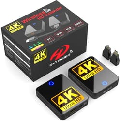 BMOSTE Wireless HDMI Transmitter and Receiver, 4K 2160P 30HZ(Not for 2160i), 200FT MAX, Dual 5GHZ Wi-Fi, 1 TX to 3 RXS, 0.1s Latency, Streaming PC/PS4/Camera/Laptop to TV/Projector/Monitor