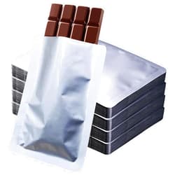 Skywin Chocolate Wrappers Heat Seal Bag (Pack of 100) - Silver, 4 x 6 Inches Chocolate Bar Wrappers Fits 2.25 x 5.5 Inches Chocolate Bar Packaging, Candy Bar Wrappers