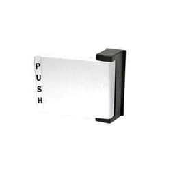 CRL Satin Aluminum Finish Universal Push-Pull Paddle Handle Push to Left