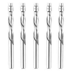 SpeTool 5PCS Down-Cut Spiral Flush Trim Router Bits Set,1/4 Inch Shank Solid Carbide Bottom Bearing Flush Cut Router Bit