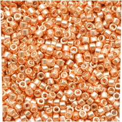 The Beadsmith Miyuki DB-411 7.2g Galvanized Gold Delica Seed Bead, 11/0