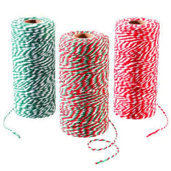 Pangda 3 Rolls 984 Feet Totally Christmas Cotton String Gift Wrapping Cords Baker Twines for Gift Wrapping Christmas Decoration Supplies, 3 Colors