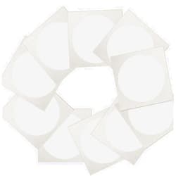 Locien Ripe Xuan Paper 10 Pcs 13'' x 13'' with Alum Handmade Rice Paper Mirror Antique Round for Graffiti, Calligraphy, Paper-Cut Inch Heart Traditional Chinese Painting Sector Cardboard
