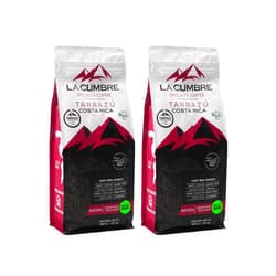 Cafe La Cumbre Tarrazu La Cumbre Specialty Coffee Whole Bean Medium Roast, Arabica Beans, Low Acid, Gourmet Whole Bean, Vegan, Kosher & Keto Friendly, Natural Process 12 oz, 2 Pack