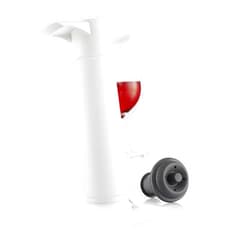 Kitchen Correct Wine Saver Blister44; White - 1 Pump & 1 Stopper