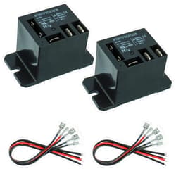 EPLZON NT90-DC12V-10X Power Relay DC 12V Coil 120 VAC 30A 40A SPDT(1NO 1NC) with Flange Mounting and 10 Quick Connect Terminals Wires Mini Relay(Pack of 2pcs)
