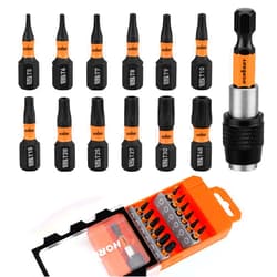 HORUSDY 13PCS Torx Bits Set T5-T40 Torx Security Bit Set - Security Torx Bit Set | Star Bits Set - 1/4 Hex Torx Drive