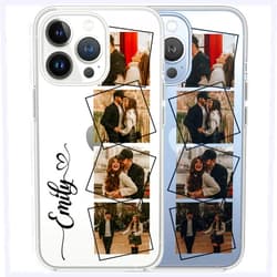 Somlatic Custom Phone Case Customized Photo Picture Name Clear Cases Personalized Make Your Own Phones Cover Compatible with iPhone 16 15 14 13 12 11 XR X XS 8 7 Plus Mini Pro Max Xmas Present