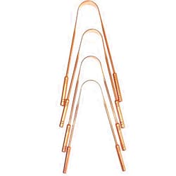 Iblunt 4 Pack Copper Tongue Cleaner Scraper Fights Bad Breath Treatment for Adults Kids Oral Care Hygiene,Thick Safe Blunt Edges Flexible handle and Comfortable Grip