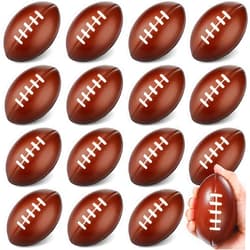 Jerify 16 Pcs Mini Foam Footballs Bulk 3.5 Inch Small Stress Balls Football Party Favor for Stress Relief Kid Carnival Game Party Gift Decoration