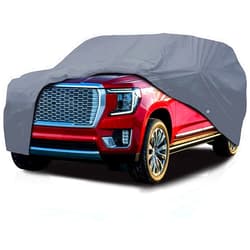 CARDIZ 5 Layer Car Cover – for GMC Yukon 2015-2021 Chevy Tahoe Semi Custom Fit Waterproof Full Coverage Rain Snow Sun All Weather Windproof Dust Proof Scratch Resistant Outdoor Automobile