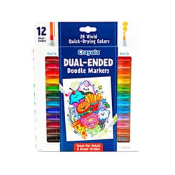 Crayola Dual Chisel Tip & Brush Markers (12ct), Markers for Adults, Art Marker Set, Coloring Supplies, Gifts for Teens & Adults